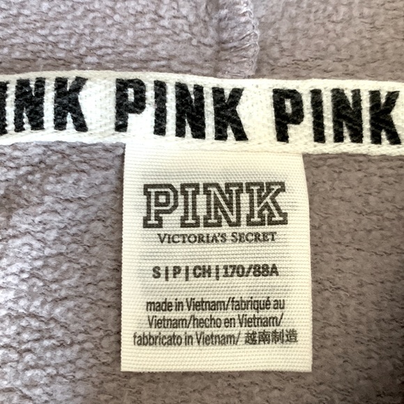 Victoria’s Secret Crop Sweatshirt Sz S Grey/ hint of Purple. Amazing Condition ! - Picture 5 of 7